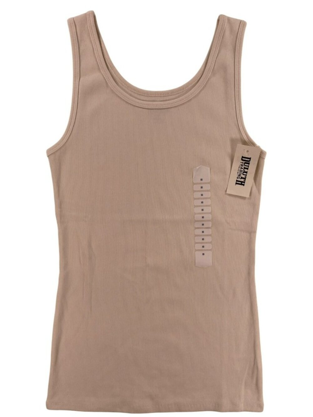 Duluth Trading Co. No-Yank Rib Tank Top Beige Casual Summer Comfy Women's XS NEW